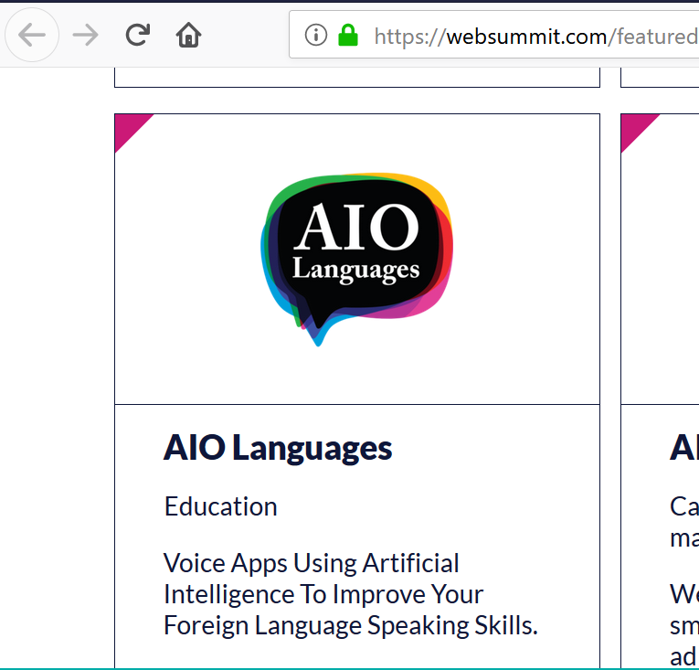 AIO Language Learning apps at the conference.